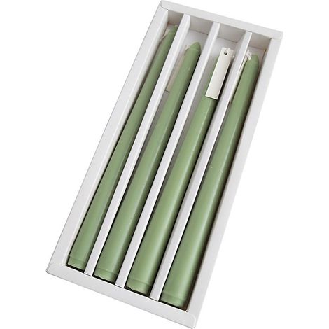 Bougies coniques de 25 cm (9,84 pouces), lot de 4, idéales pour Noël, longue durée de combustion. (1/5)