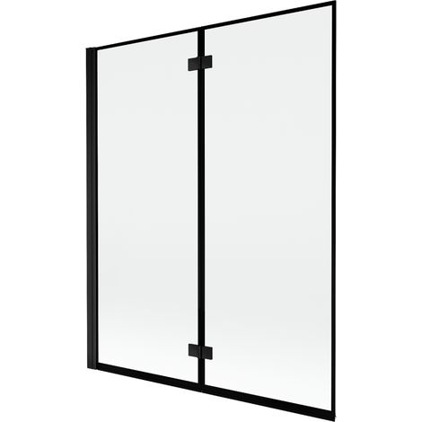Paroi de baignoire Mexen Mist 2 volets gauche 140 x 150 cm, cadre noir, noir - 8A9-140-002-70-70-L (1/5)