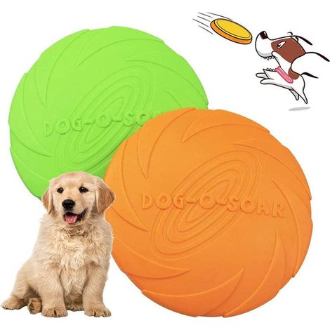 2 pièces disque pour chien, frisbee léger et flottant, jouet pour chien, résistant à la morsure, idéal jeux extérieurs et entraînement