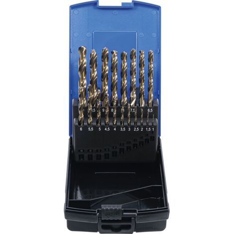 Boite de forets hélicoïdaux HSS-G M35 acier de cobalt 1 - 10 mm 19 pièces BGS (1/5)