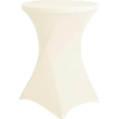 Stretch-Tischdecke für Stehtische, 80x85cm, Beige, elastisch, modern (1/5)