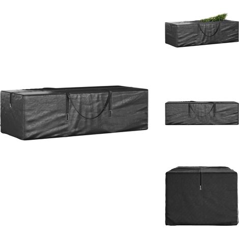 Sac de rangement pour sapin de Noël noir 135x40x55 cm PE - Sac De Rangement Sapin Noel - Housse Sapin Noel - Protection Sapin Noel - Rangement Hivernage - Stockage Sapin (1/5)