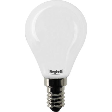 Beghelli LAMPADA LED SFERA E14 5W 4000K TUTTOVETRO OPALE (1/4)