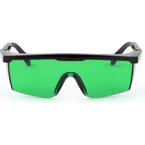 Lunettes de sécurité de protection - Lunettes de niveau laser - Lunettes de protection - Lunettes de sécurité laser, monture noire, feuille verte (1/5)
