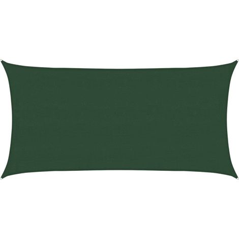 vidaXL Sunshade Sail 160 g/m² Dark Green 4x7 m HDPE