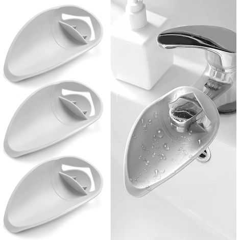 Ensemble de rallonge de robinet en trois pièces, rallonge de robinet réglable, rallonge de robinet de salle de bain, rallonge de robinet d'évier (1/5)