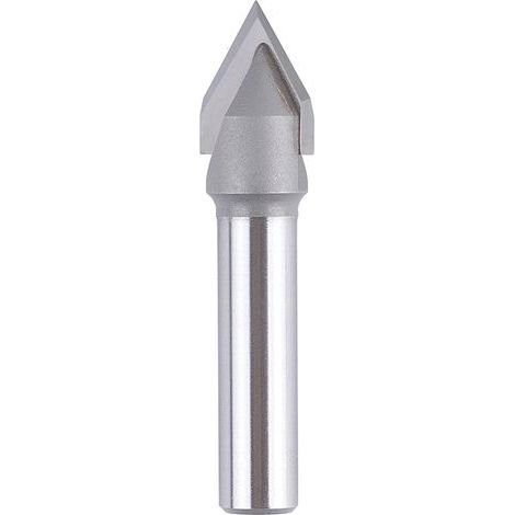 2 flûtes 60 degrés V - Diamètre de coupe : 12 mm - Tige : 8 mm - Fraise CNC - Fraise à tige pour veines, chanfreinages et rainures en V. (1/5)