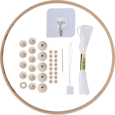 Kit de Carillons à Vent DIY avec Perles en Bois Sphériques - Décoration Murale Créative et Ornement (1/5)