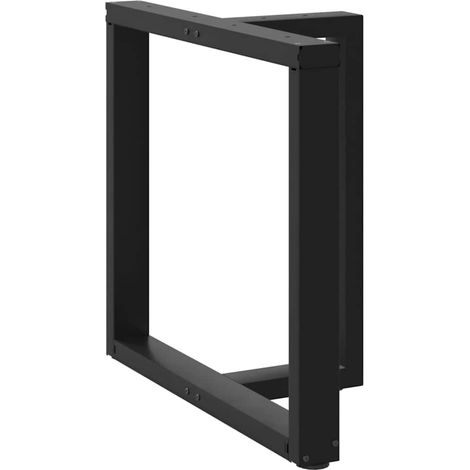 Esstischbeine T-Form 2 Stk. Schwarz 70x35x(72-73) cm Stahl
