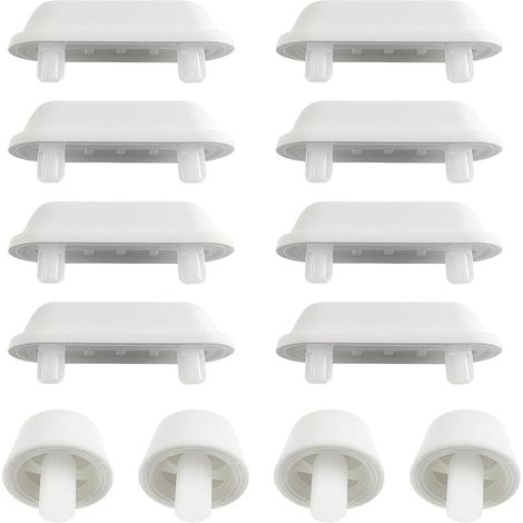 Lot de 12 tampons de siège de toilette, en plastique, compatibles avec la plupart des sièges de toilette, offrent une absorption des chocs et une réduction du bruit (1/5)