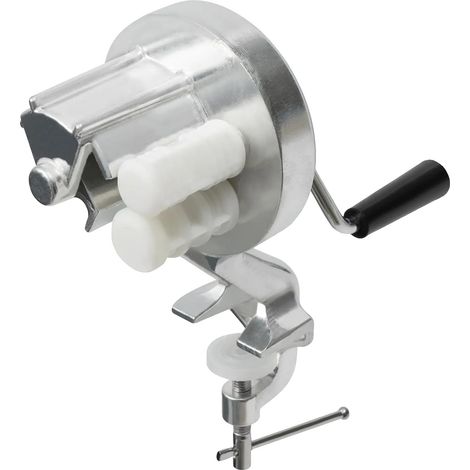 Máquina manual para hacer pasta, mango ergonómico, diseño reforzado, color blanco. (1/2)