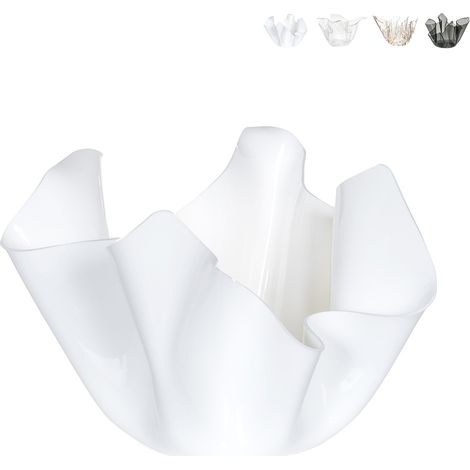 Vaso per piante da interno in plexiglass trasparente portaghiaccio Drappeggi - Bianco
