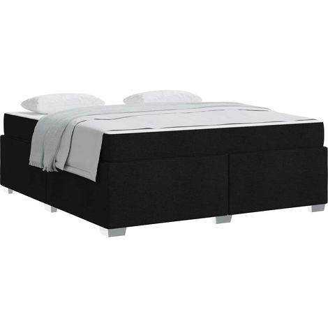Maison Exclusive - Struttura del letto con materasso Nero 180 x 200 cm Tessuto (1/5)