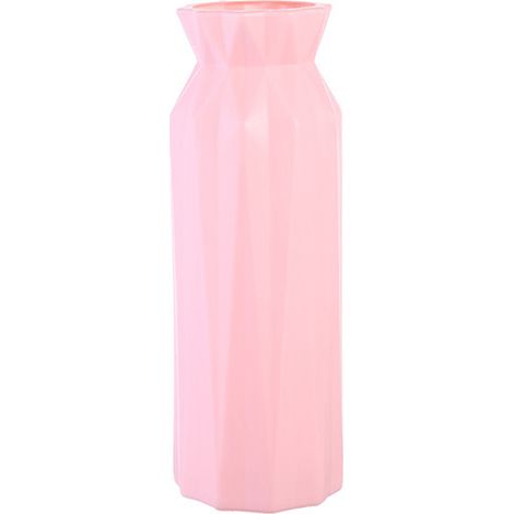 Vase Céramique - Blanc - 25 cm Hauteur - Design Angulaire - Pour Fleurs Séchées et Décoration Intérieure - 1 Pièce (1/5)