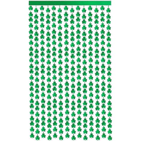 Rideaux à franges en feuille de trèfle pour la décoration de fond de la Saint-Patrick