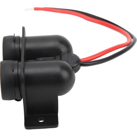 Prise allume-cigare double avec câble de 20 cm, sortie 12 V 120 W 10 A pour voiture, bateau, camion, quad et camping-car. (1/5)