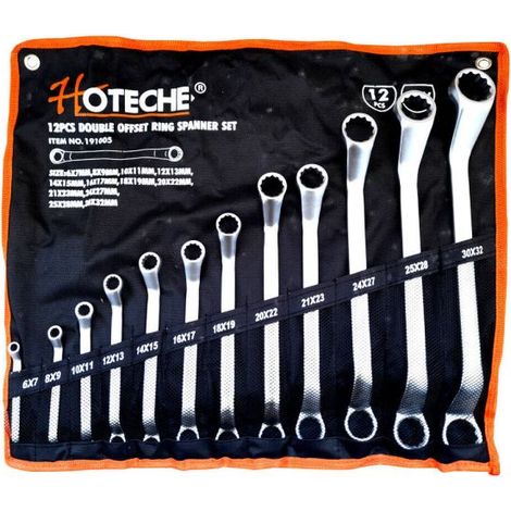 Serie set chiavi inglesi poligonali curve kit 12 pz astuccio 6-32mm Art.191005