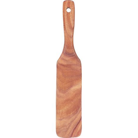 Espátula en teck para bistec, pizza, cocina de ensalada, fritura para cadeaux d'affaires, cocina doméstica, pelle moyenne 11,4x2,2 pulgadas (1/5)