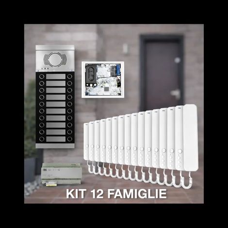 Kit Citofono 2 fili URMET Alpha per 12 Famiglie – Sistema 2Voice Professionale