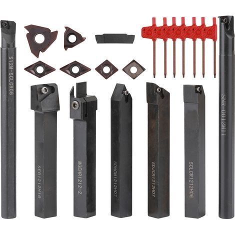 12mm Multifunctional Rod Turning Tool Bar with Solid Carbide Insert Wrench (1/5)