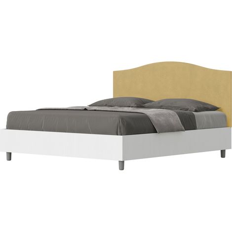 Letto Matrimoniale 160x190 cm con Rete Grace Ocra (1/4)