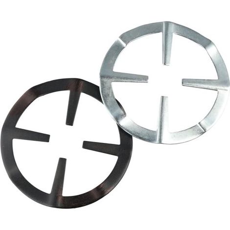 Grille de cuisinière à gaz - 2 Pièces - Support de cafetière à gaz - Parfait pour percolateur - Fonte - Rond - Support de cafetière - Pour cafetière, poêle et casserole - 13.3CM - Noir, argent
