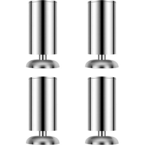 Patas de acero inoxidable para muebles, 50 x 80 mm - Juego de 4 patas para armarios de cocina - Crezuo
