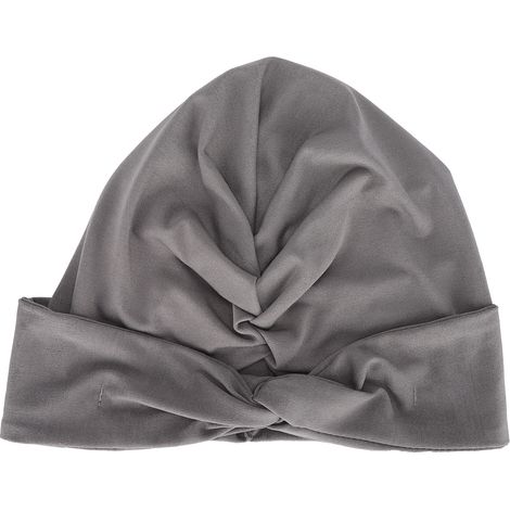 Women's Fashion Turban Head Scarf Stretch Fixed Chemo Wrap Muslim Hat Religious ArticleGray (1/5)
