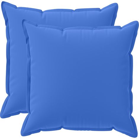 vidaXL Funda de almohada 2 uds. HOUTEN Azul Royal 80 x 80 cm Poliéster (1/2)