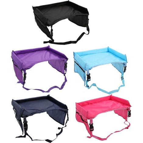 Plateau D'activités - Pour Siège Auto Enfant - Polyester Et Mousse - Noir Gris Foncé - 1 Piece (1/5)