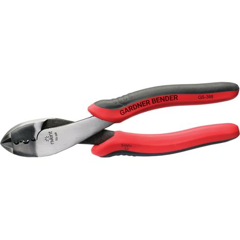Pince électrique, pince à sertir et couper, prise en main confortable, fil d'aluminium et de cuivre, outil à main, 20,3 cm, rouge (1/5)