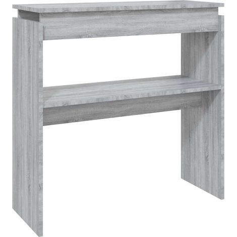 vidaXL Tavolino Consolle Grigio Sonoma 80x30x80 cm Legno