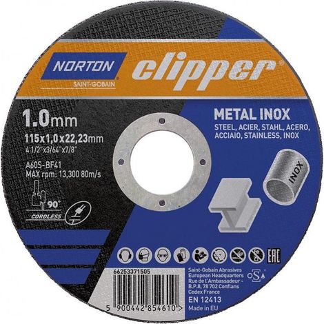 Taglio Disco Di Metallo-Inox A60S-115X1.0X22.23Mm