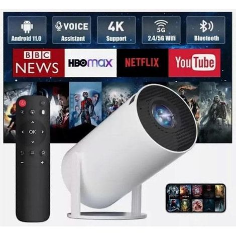 Filiyano – Projecteur 5G 4 K de , LED HD intelligente, WiFi, Bluetooth, HDMI, USB, Android, home cinéma[ch] (1/5)