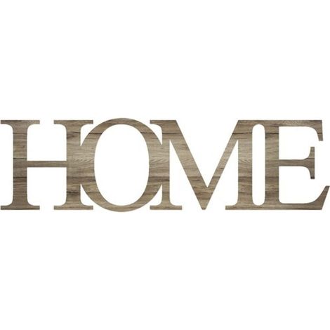 Inscription 3D « Home wood » 25x70 cm