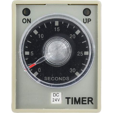 Temporisateur, relais temporisé 30S 8 broches minuterie 35mm Din-Rail pour système d'automatisation industrielle 12V/24V/110V/220V(DC24V) (1/5)