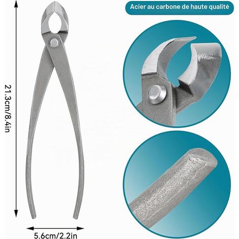 Coupe-branches pour bonsaï, coupe-branches, coupe-branches manuel pour bonsaï, pince concave pour bonsaï à coupe droite, pince pour bonsaï, sécateur pour bonsaï, outils coupe-branches pour bonsaï, 21. (1/2)