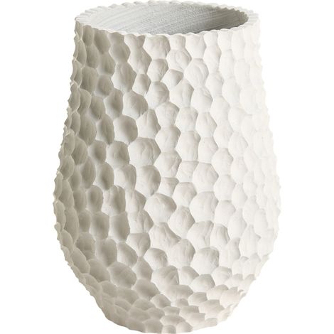 Maceta alta de cemento de jardín interior exterior 34 x 47 cm blanco Pillersee (1/5)