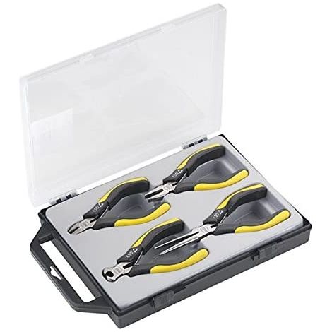 JEU DE 4 MINI PINCES ESD BOÎTE PLASTIQUE