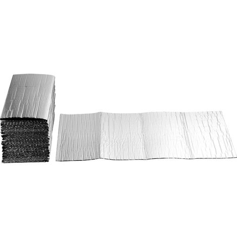 Mophorn Lámina Reflectante Aislante,Barrera Térmica de Aluminio de Doble Cara,1,22 x 0,61 m x 6mm,con Burbujas de Aire de Doble Capa, Ideal para Puertas de Garaje y Techos de Autocaravanas, 16 Piezas (1/5)