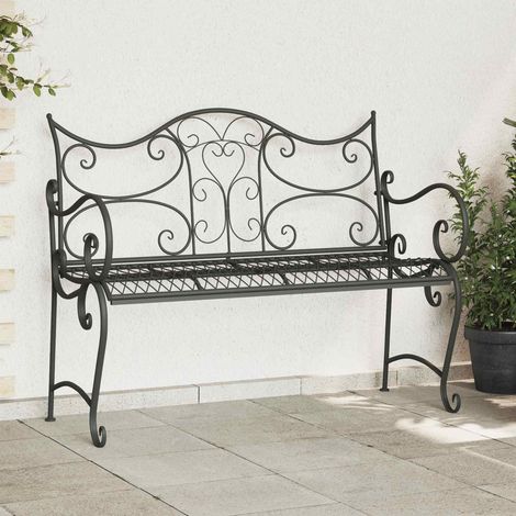 Teenpull – Gartenbank 2-Sitzanzahl 114 x 56,5 x 90 cm Stahl Silber Grau (1/5)