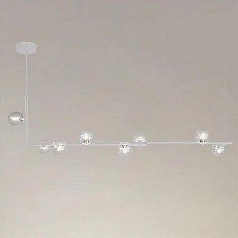 Trade Shop - 8-BALL G9 GLAS-DECKENLEUCHTER IN WEISSEM METALL MODERNES DESIGN 71614 - (1/4)