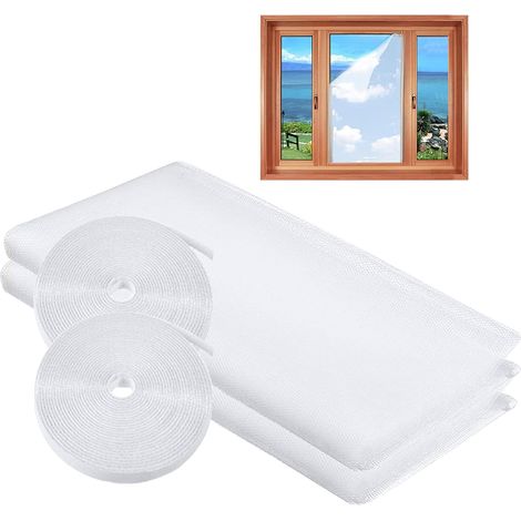 APEX Moustiquaire de fenêtre, lot de 2, moustiquaire auto-adhésive à monter soi-même, protection contre les insectes 150 x 180 cm (1/5)