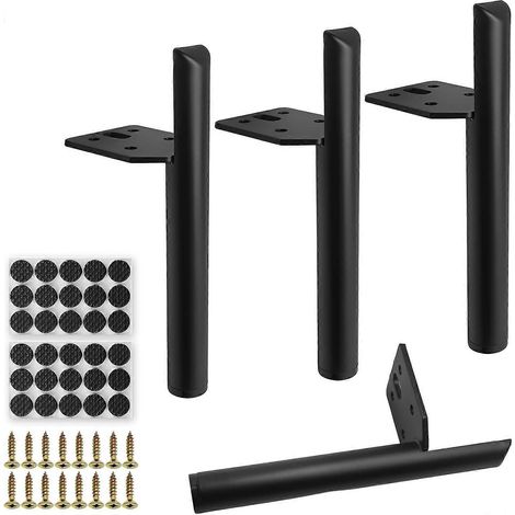 Ensemble de 4 pieds de meubles réglables, pieds de table en métal de 13 cm (5 pouces), pieds de canapé, pieds de meubles noirs, adaptés aux canapés, bureaux, armoires, tables (gris clair). Couleur : n (1/5)