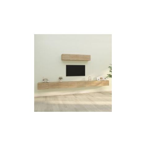 Ensemble de meubles TV 6 pcs Chêne sonoma Bois d'ingénierie (1/5)