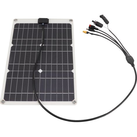 50-W-Solarbatteriepanel, 4 Anschlüsse, monokristallines Silizium, hocheffizientes tragbares Solarladegerät, 18-V-Ausgang (1/5)