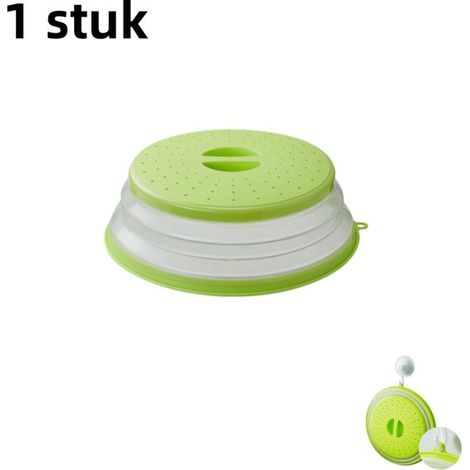 1 pièce - Couvercle de chauffage micro-ondes - avec crochet - pliable - Couvercle pliable multifonctionnel en silicone - Huile et (1/5)