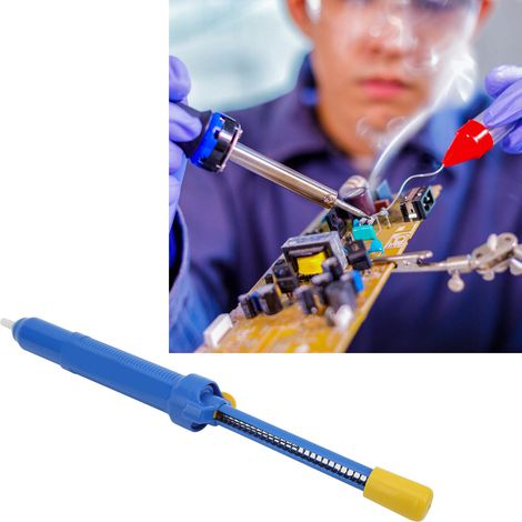 Pompe à dessouder BEST/BST-108 grand format, bâtonnet de dessoudage manuel puissant, outil pour flux de soudure électronique, stylo à dessouder, bleu (1/5)