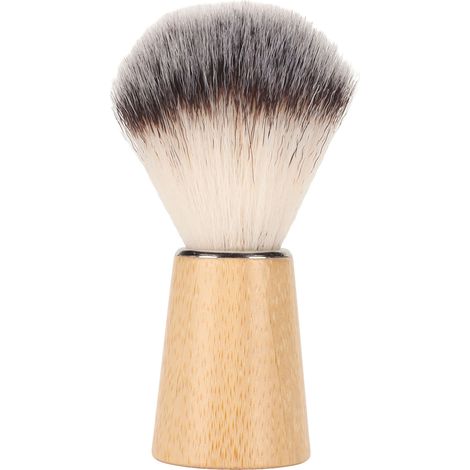 Brosse à raser homme, outil de nettoyage barbe, manche en bois, pinceau de rasage professionnel pour salon de coiffure et soins du visage. (1/5)