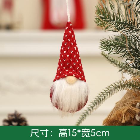 Christmas decorations, knitted hats, forest elder home ornaments, Christmas tree dolls, Christmas accessories